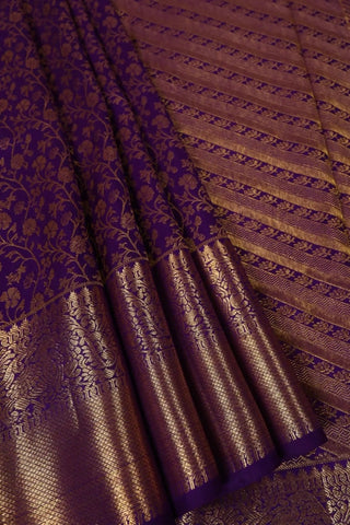 Violet Kanjivaram Saree