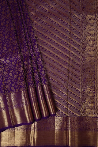 Violet Kanjivaram Saree