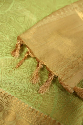 Green and Gold Kanjeevaram Saree