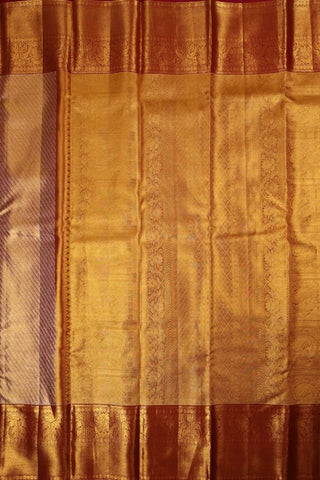 Maroon and Gold Kanjeevaram Saree