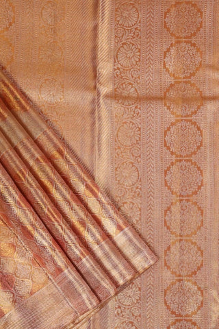 Beige and Gold Kanjivaram Saree