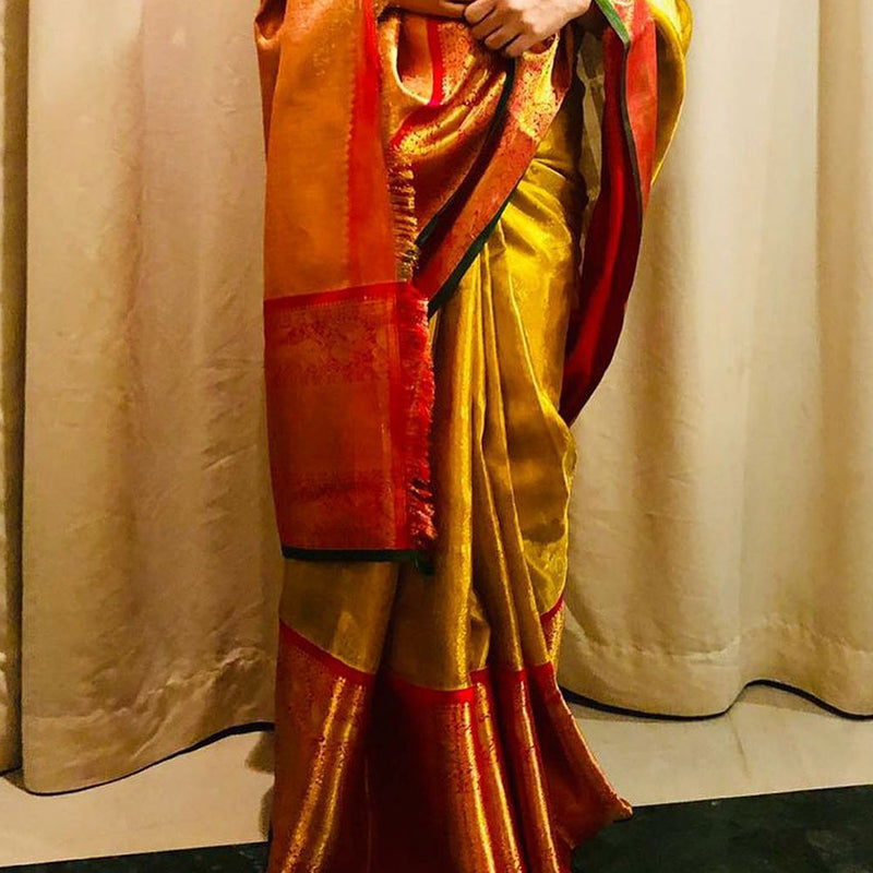 Kangana's Gold Tissue Kanjivaram Saree (Made to Order)