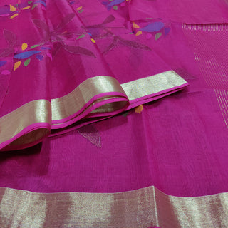 Magenta Jamdani Saree