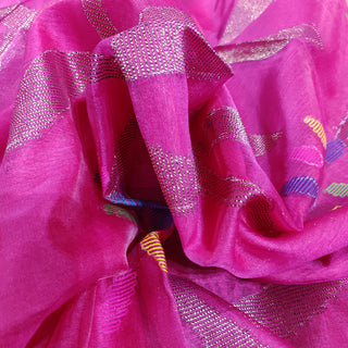 Magenta Jamdani Saree