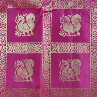 Pink Peacock Mubbagam Kanchipuram Saree-8677