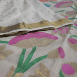 Off-White Handloom Cotton Uppada Saree