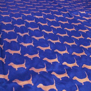 Kangana Ranaut’s Indigo Blue Handloom Banarasi Saree with Dachshund Motifs