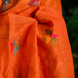 Orange Jamdani Saree