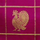 Magenta Rudraksha And Peacock Kanchipuram Sareee-4731