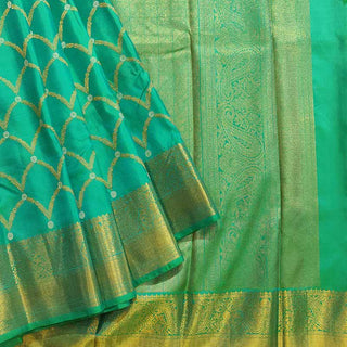 Alia's Teal Green Kanjivaram Silk Saree (Made to Order)