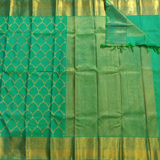 Alia's Teal Green Kanjivaram Silk Saree (Made to Order)