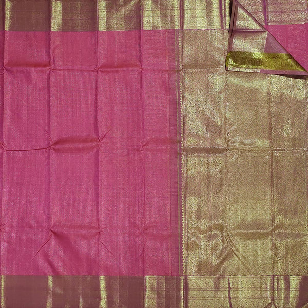 Punch Pink Handloom Kanchipuram Silk Saree