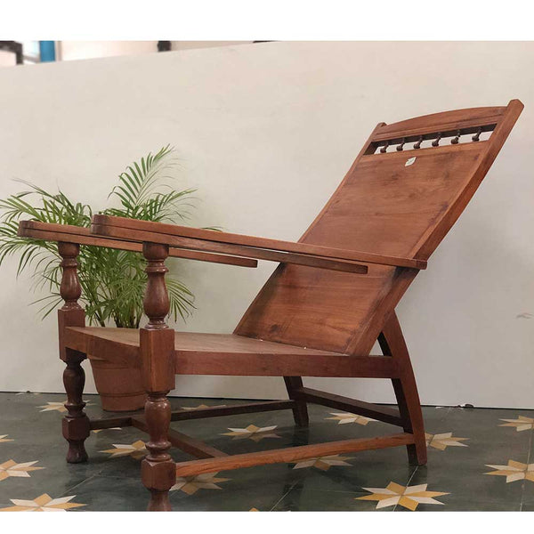 Teak Wood Recliner Chair