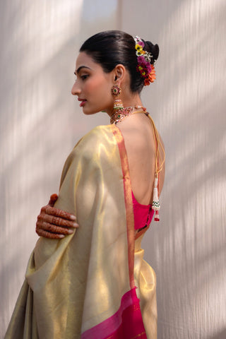 Athiya Shetty's Gold Kanjivaram Saree