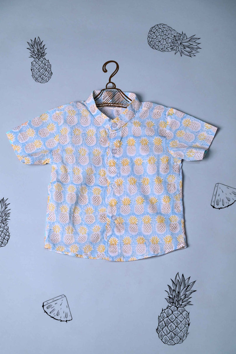 Summer Pineapple Cotton Shirt