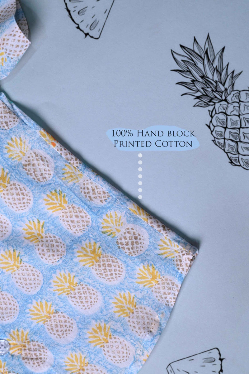 Summer Pineapple Cotton Shirt