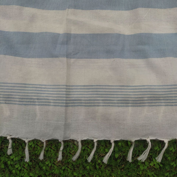 Herbal Dyed Handwoven Cotton Towel Indigo Blue