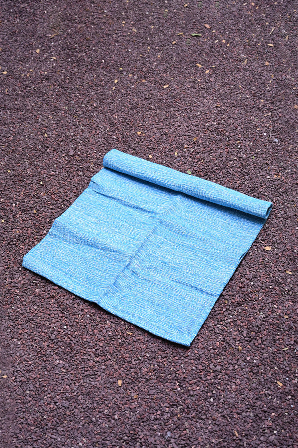 Organic Cotton Yoga Mat - Light Blue