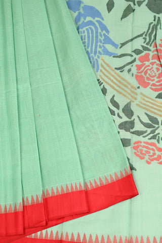 Light Green Uppada Cotton Saree