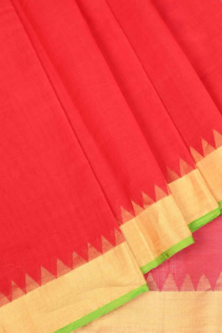 Red Uppada Handloom Cotton Saree