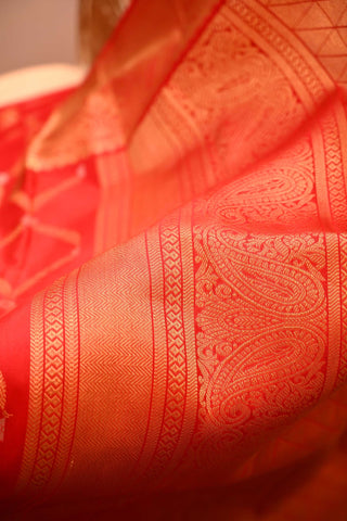 Royal Radiance: Red Kanchipuram Silk Saree (inspired by Alia Bhatt's Saree)