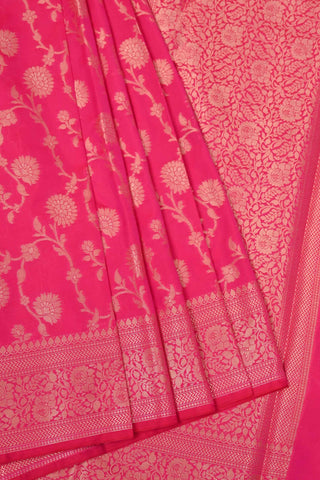 Fuchsia Pink Banarasi Saree