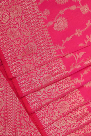 Fuchsia Pink Banarasi Saree