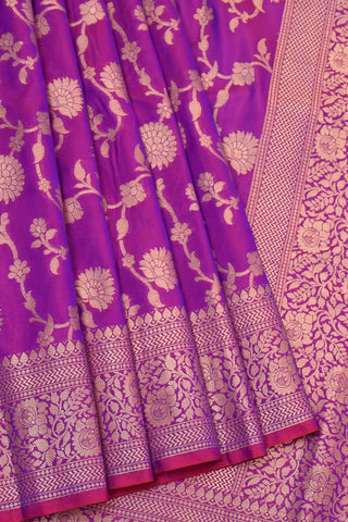 Purple Banarasi Saree