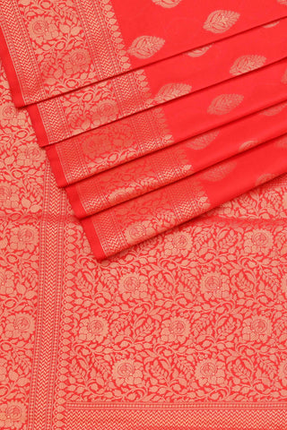 Brilliant Red Banarasi Saree