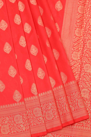 Brilliant Red Banarasi Saree