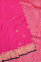 Fuchsia Pink Handwoven Kanchipuram Pure Silk Saree (Made to Order)