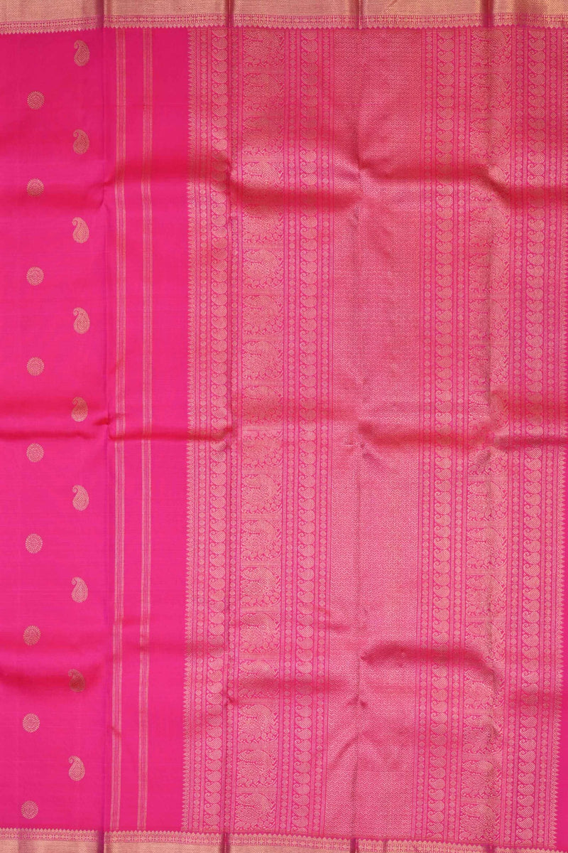 Fuchsia Pink Handwoven Kanchipuram Pure Silk Saree (Made to Order)