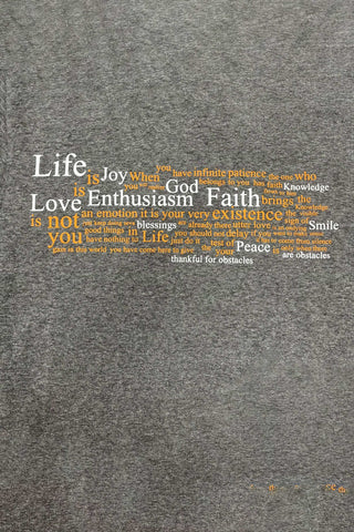 Grey Tshirt with Quotes by Gurudev