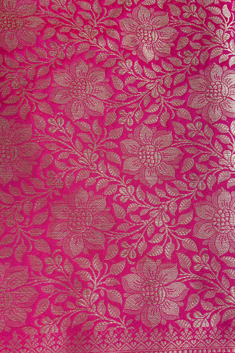 Fuchsia Pink Banarasi Saree