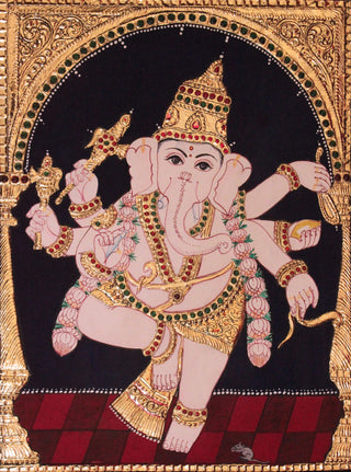 Bal Ganesh Tanjore Art