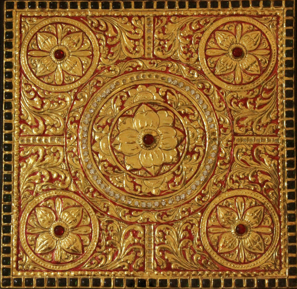 Floral Tanjore Painting