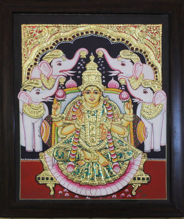 Devi Gajalakshmi Tanjore Painting