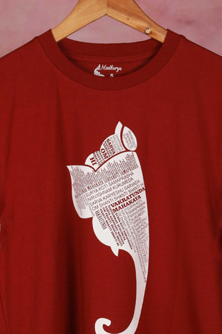 Maroon Ganesha Tshirt