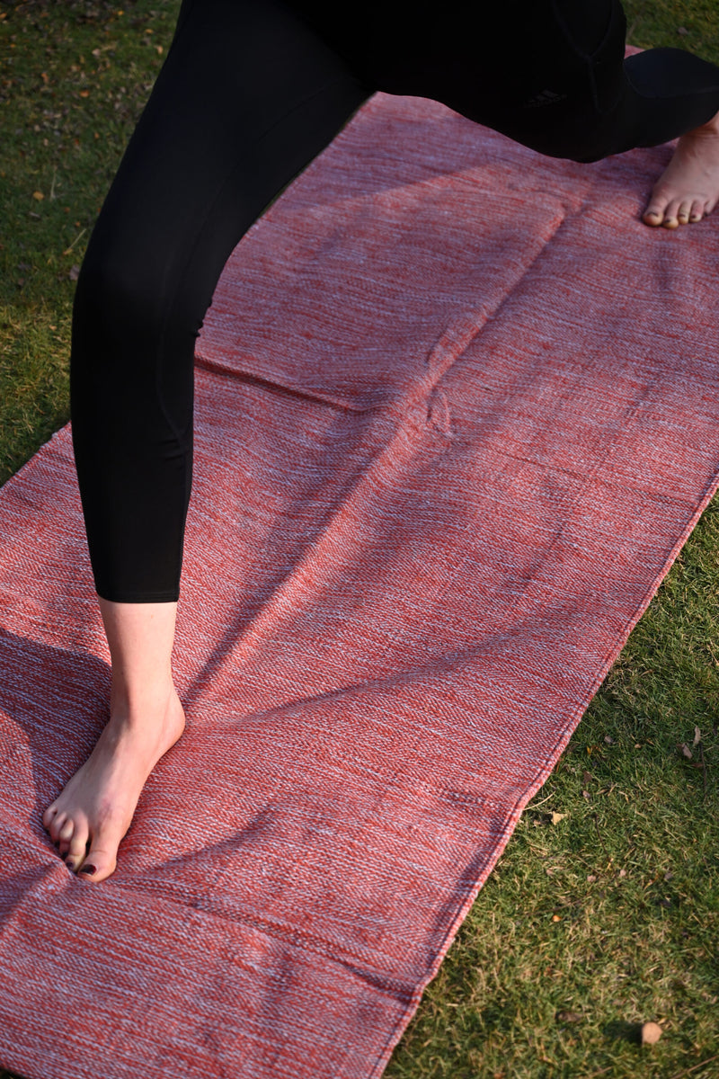 Organic Cotton Yoga Mat - Red