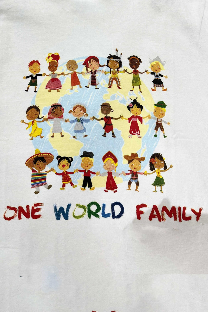White 'One World Family' Tshirt