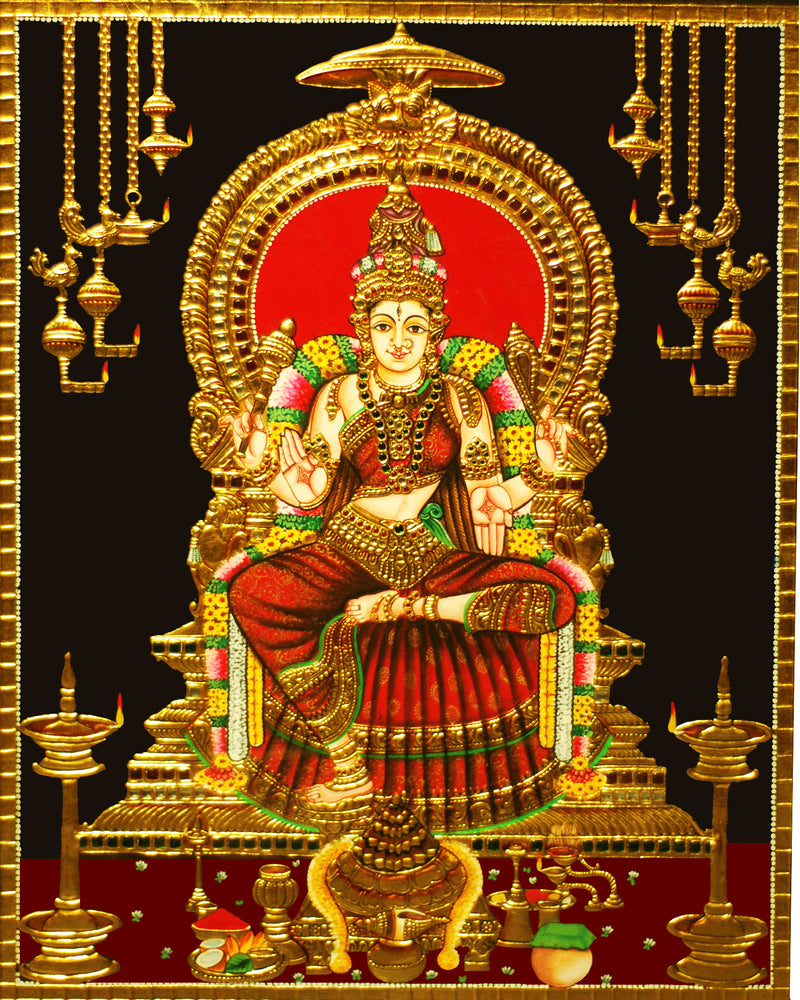 Bhuvaneswari Tanjore Painting