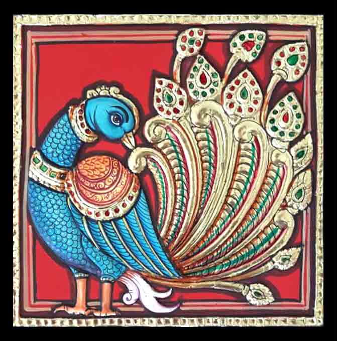 Peacock Tanjore Painting Online