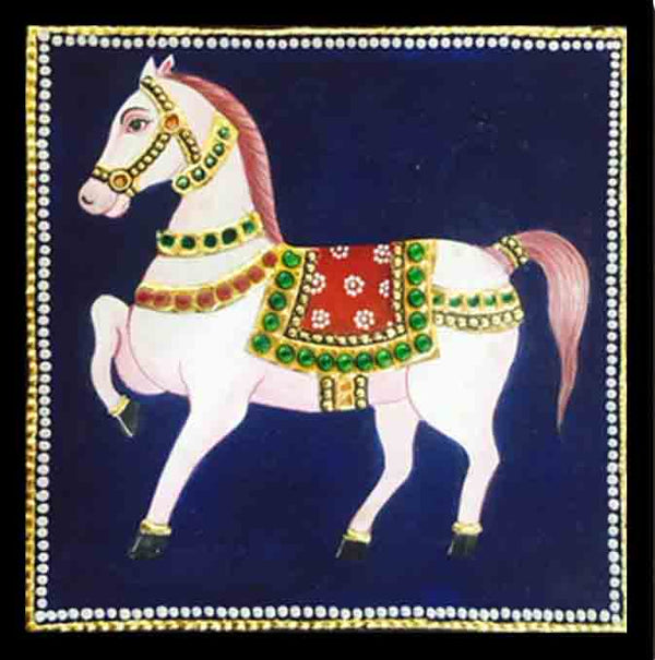 Buy Spirited Horse Tanjore Painting Online