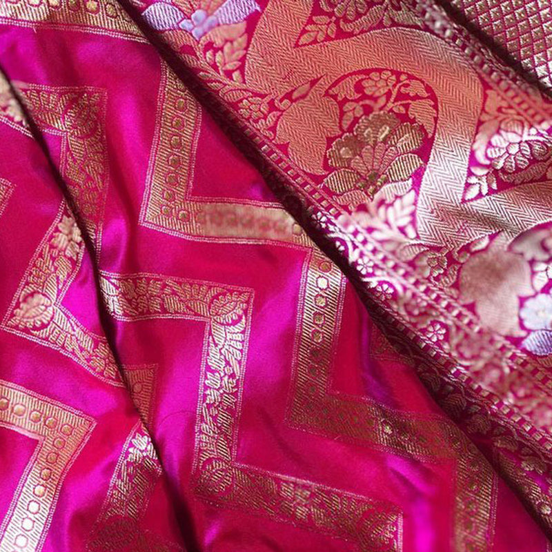 Pink Banarsi Silk Saree