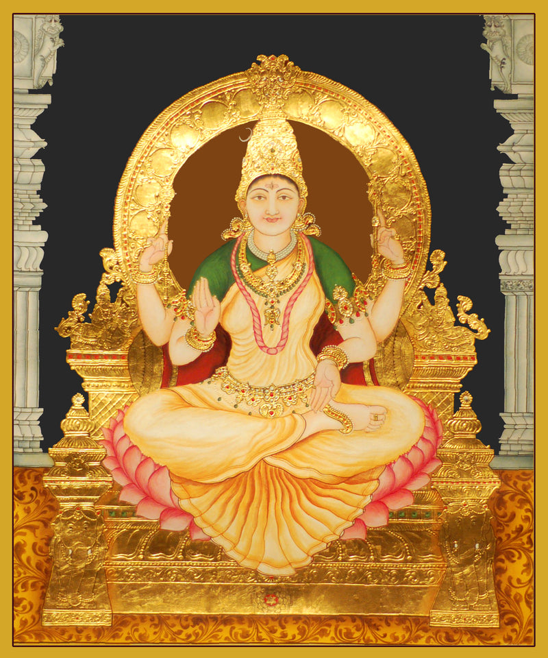 Goddess Bhuvaneswari Tanjore Painting