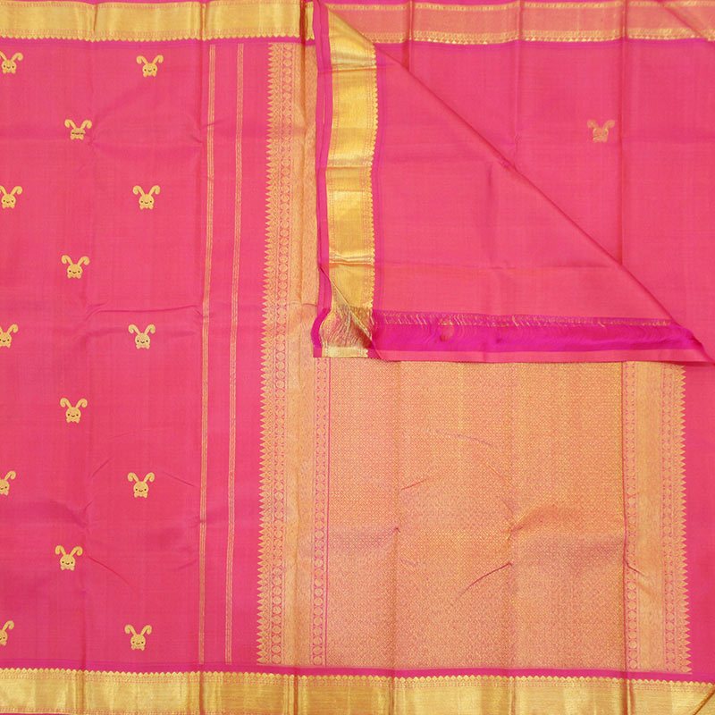 KAnchipuram Pink Silk Saree