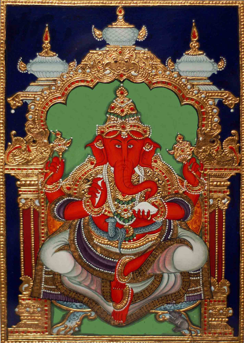 Lord Ganesha Tanjore Painting