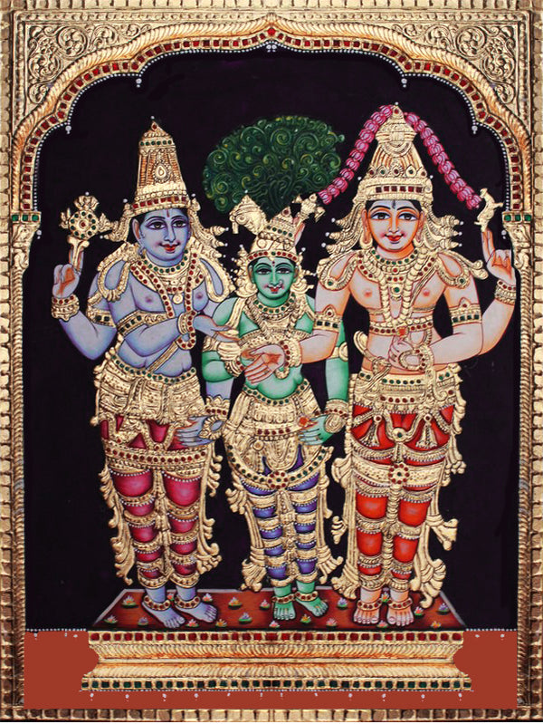 Meenakshi Kalyanam Tanjore Painting