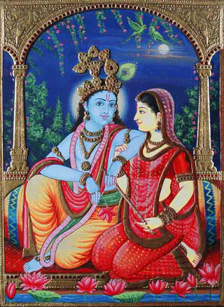 Radha Krishna Tanjore Painting